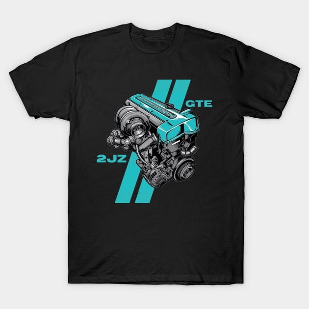 2JZ - GTE T-Shirt by MOTOSHIFT